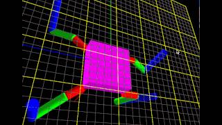 Spider crawler simulation by vpython (quadruped, quad robot)