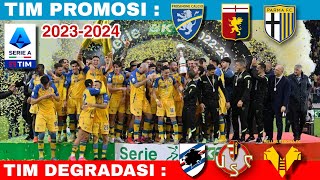 Tim Promosi Liga Italia 2023-2024 & Tim Degradasi Liga Italia 2023-2024