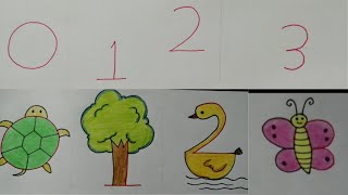 تعليم الرسم بالأرقام الإنجليزيه خطوه بخطوة Drawing with numbers