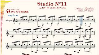 Giuliani, Op.100 Studio No11, guitar demo