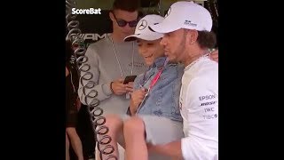 Cristiano Ronaldo and his family meet Lewis Hamilton in in Monte Carlo