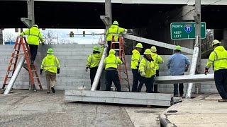 Floodwall taken down in Columbus after heavy rain