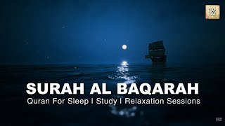 Quran + Rain on Sea for Study Sleeping Relaxation Meditation Surah Al Baqarah Quran Recitation