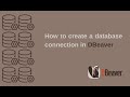 How to create a database connection in DBeaver