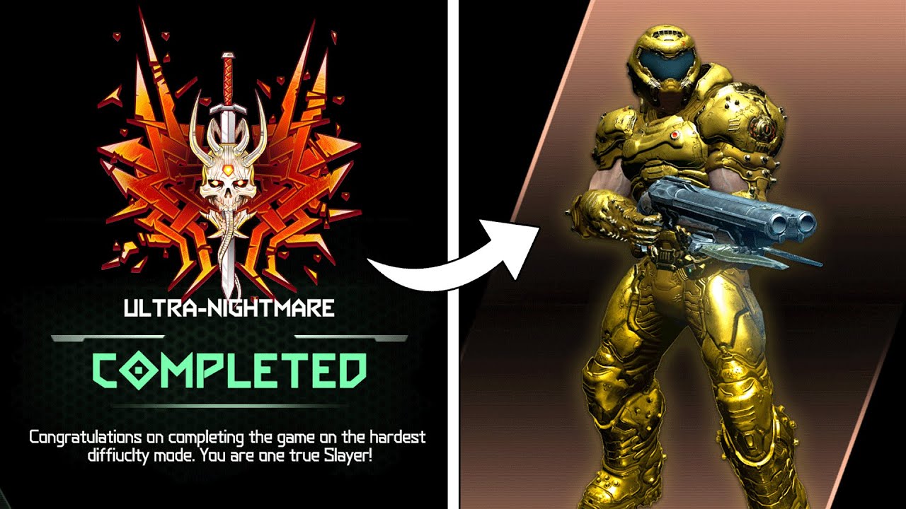 Doom Eternal - Ultra Nightmare Gold Skin Revealed - YouTube