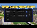 fivem admin menu script | FiveM Scripting | FiveM Shop | GTA V