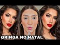 FIQUE A PRÓPRIA GRINGA NO NATAL COM ESSA MAKE *MAQUIAGEM GRINGA DE NATAL* EM 2024 TUTORIAL COMPLETO