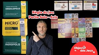 AGROPOLIS, MEGALOPOLIS, COMBOPOLIS les Micro games de chez Matagot -- On joue une Partie.