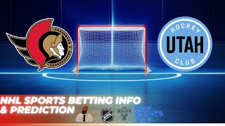 Ottawa Senators VS Utah Hockey Club :Free NHL Betting info for 1/26/25