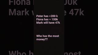 Do you who have the most money ?? #secretyoutuber #fun #questions #tricky