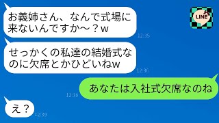 【LINE】歴主義の大卒の義妹によって、私の高卒が軽視され、嘘の場所を教えられて弟の結婚式を欠席させられました。「なんで来てないんですか〜w」と嘲笑されました。