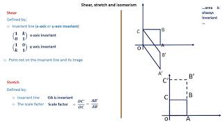 Matrices and Transformations IV|SHEAR|STRETCH|ISOMETRIC AND NON-ISOMETRIC TRANSFORMATIONS