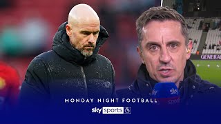 "I can't believe they're going to wait until May!" | Neville's on Ten Hag's future at Man Utd 👀