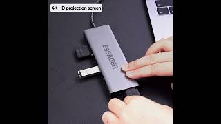 Essager 8-in-1 USB Hub With Disk Storage Function USB Type-c to HDMI-Compatible Laptop Dock Station