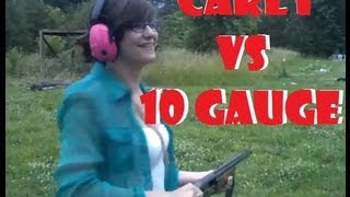 Carly Shoots the Ithaca Mag 10 Shotgun