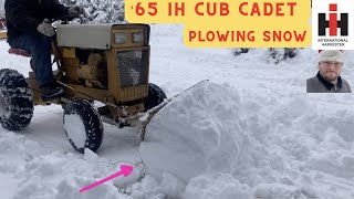 IH Cub Cadet 100 Plowing Snow in MAINE