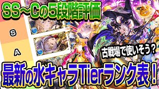 【グラブル】最新の水キャラTierランク表！SS～Cの5段階で評価してみました！古戦場で使いそう？【GBF】