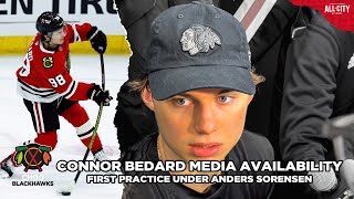 Connor Bedard addresses firing of Luke Richardson, first practice under Anders Sorensen