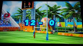 Mario & Sonic Rio 2016 Team Dr. Eggman Loses To Team Peach in Rugby Sevens