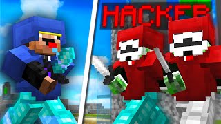 Destroying 2 BLATANT HACKERS in bedwars