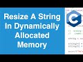 Resize A String Stored In Dynamically Allocated Memory | C Programming Tutorial