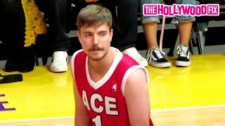 Mr. Beast Shows Off His Hooping Skills In The ACE Family Charity Basketball Game In Los Angeles, CA