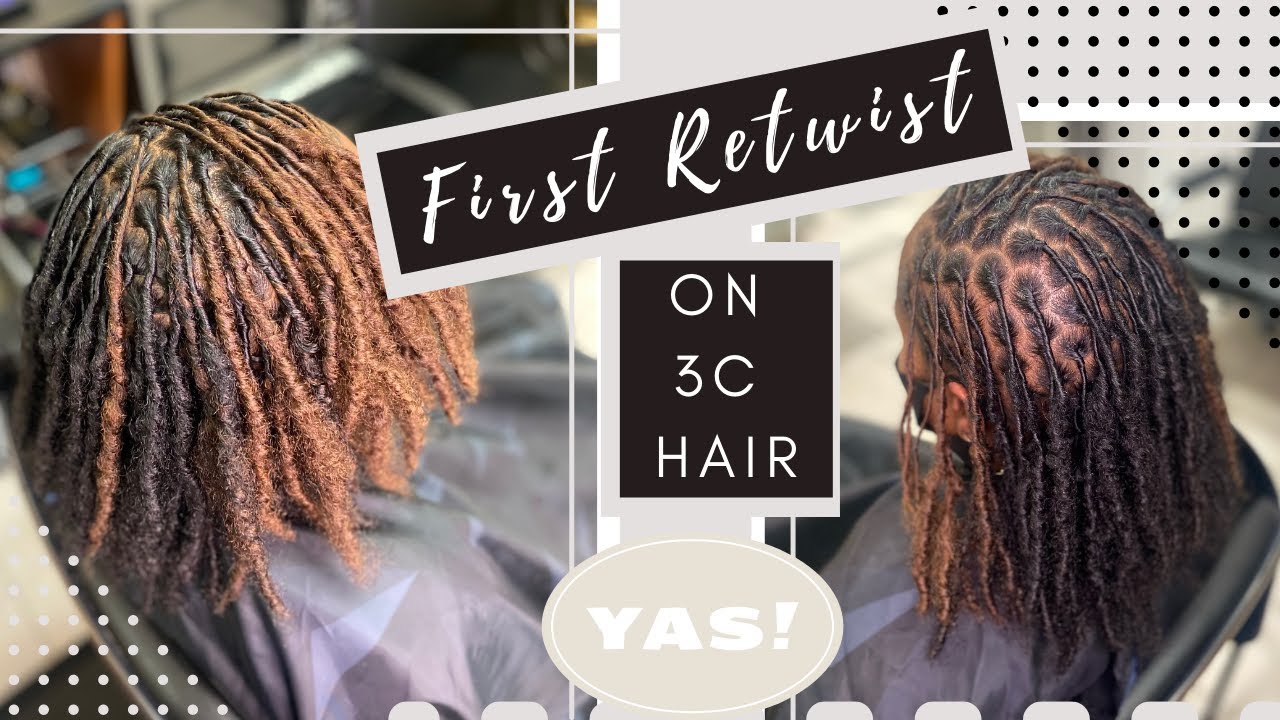 First Retwist On Starter Locs | 3c/4a Curly Hair | Loc Journey - YouTube