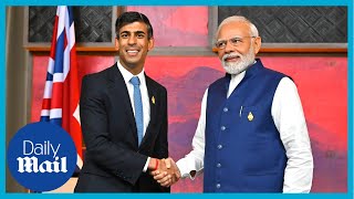 Rishi Sunak meets Indian Prime Minister Narendra Modi at G20
