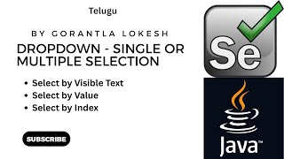 Selenium Java Tutorial 11: Different Types of Dropdown in Selenium Java #telugu #java #selenium