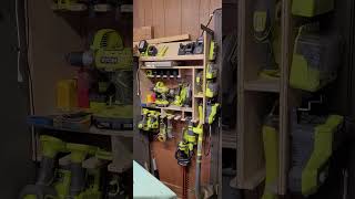 I like Ryobi. This is my new tool/charging station that I made.