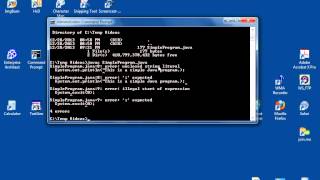 Java Simple Program using Command Prompt