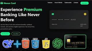 Build a STUNNING Credit Card Website (2025) 🖤 | HTML, CSS & JS Tutorial + Deep Seek💻 | Shubham Bytes