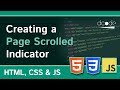 Creating a Page Scrolled Indicator with HTML, CSS and JavaScript | WEB DESIGN