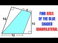 Think outside the Box | Find area of Blue shaded Quadrilateral | Important Geometry skills explained