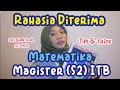 RAHASIA LOLOS DITERIMA S2 MATEMATIKA ITB