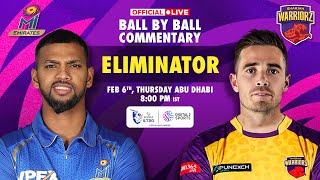 🔴LIVE : Match -32 | MIE vs SW ELIMINATOR | OFFICIAL Ball-by-Ball Commentary | #ilt202025