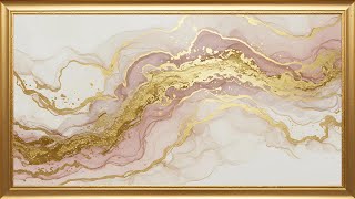 Minimalist Acrylic Art | 2-Hour Gold \u0026 Pink Gradient for TVs #home_decor #tv_frame_art