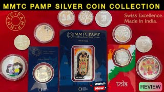 MMTC PAMP Silver Coin Collection \u0026 Review @mmtcpampindia | MMTC COINS \u0026 BAR | MMTC PAMP SERIES