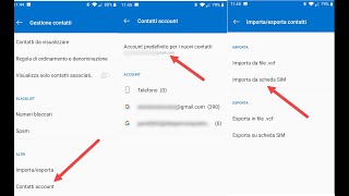 Come salvare e sincronizzare i contatti di Android in un account Google