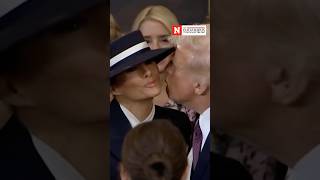 Melania Trump's Large Hat Blocks Kiss From Husband At Inauguration