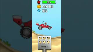 Hill climb racing game with racing car in beach stage #shorts #short #youtubegaming #gaming