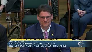 WSGC Tommy Oakes Testifies on SHB 1132 before House Community Safety Committee