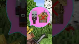 Why does Pillager attack Villagers Monster School Minecraft Animation #shorts #monsterschool