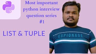 List and Tuple in python || Most important Python interview questions || Python coding|| #Python
