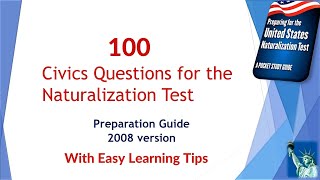 100 Civics Questions for U.S. Citizenship Easy Learning with Pictures | N-400 |  Naturalization Test