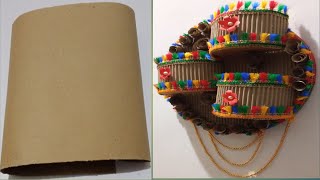 Cardboard boxes ideas,how to make wall hanging using cardboard, uniq and different wall hanging