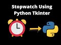 How to make GUI stopwatch using python?
