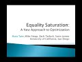 Equality Saturation: A New Approach to Optimization