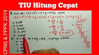 Soal Matematika Hitung Cepat