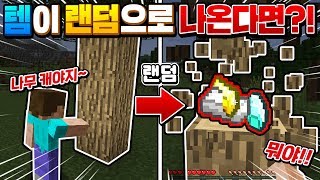 마크 중 *템이 랜덤*으로 드롭된다면?!ㅋㅋㅋ 나무캐면 다이아라고?!ㅋㅋㅋ [마인크래프트 리뷰] Minecraft - 루태